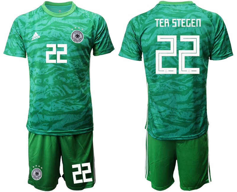 Men 2019-2020 Season National Team Germany green goalkeeper #22 Soccer Jerseys